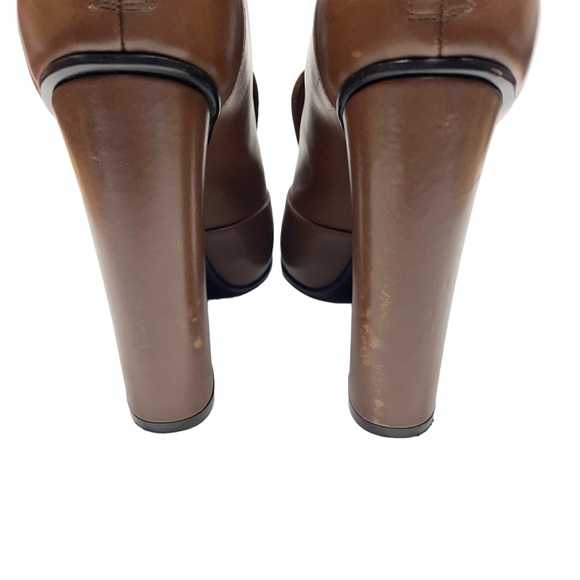 Gucci Lillian Leather Horsebit Ankle Boots Brown Size 38 - Picture 5 of 11